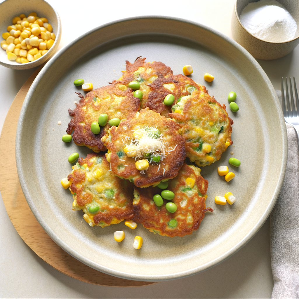 Air Fryer Sweet Corn & Edamame Breakfast Fritters
