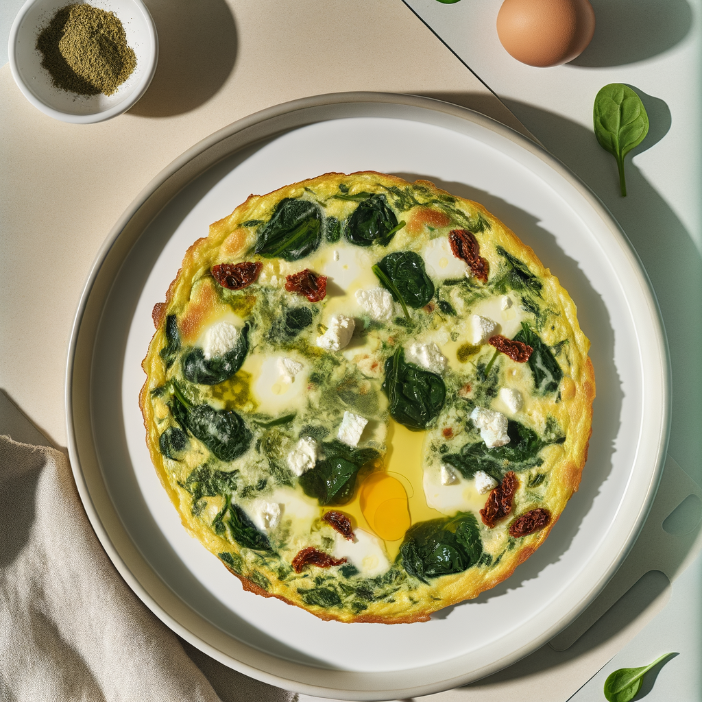 Spinach & Feta Air Fryer Egg White Frittata