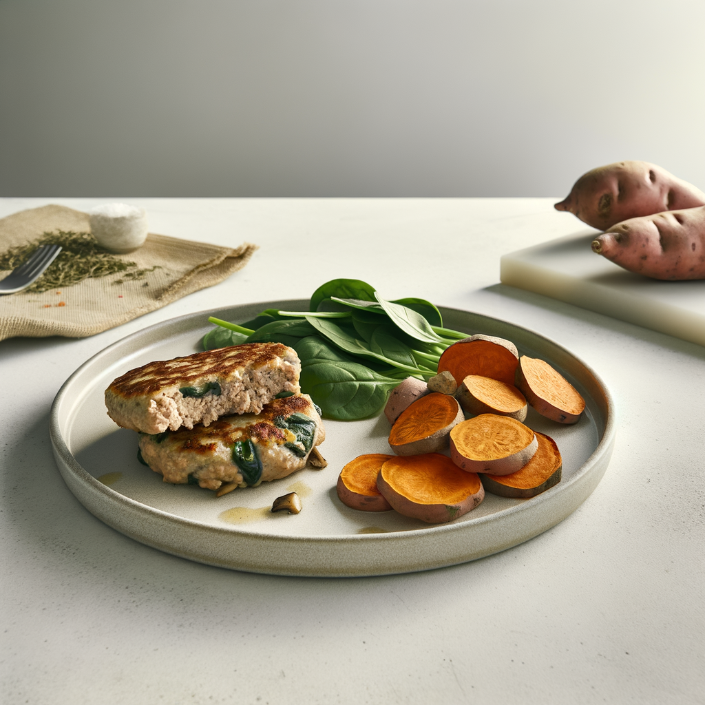 Veggie-Packed Turkey Breakfast Patties & Sweet Potato Coins