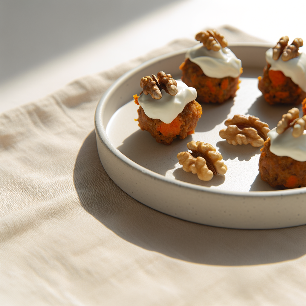 Protein-Packed Carrot Cake Bites with Greek Yogurt Frosting