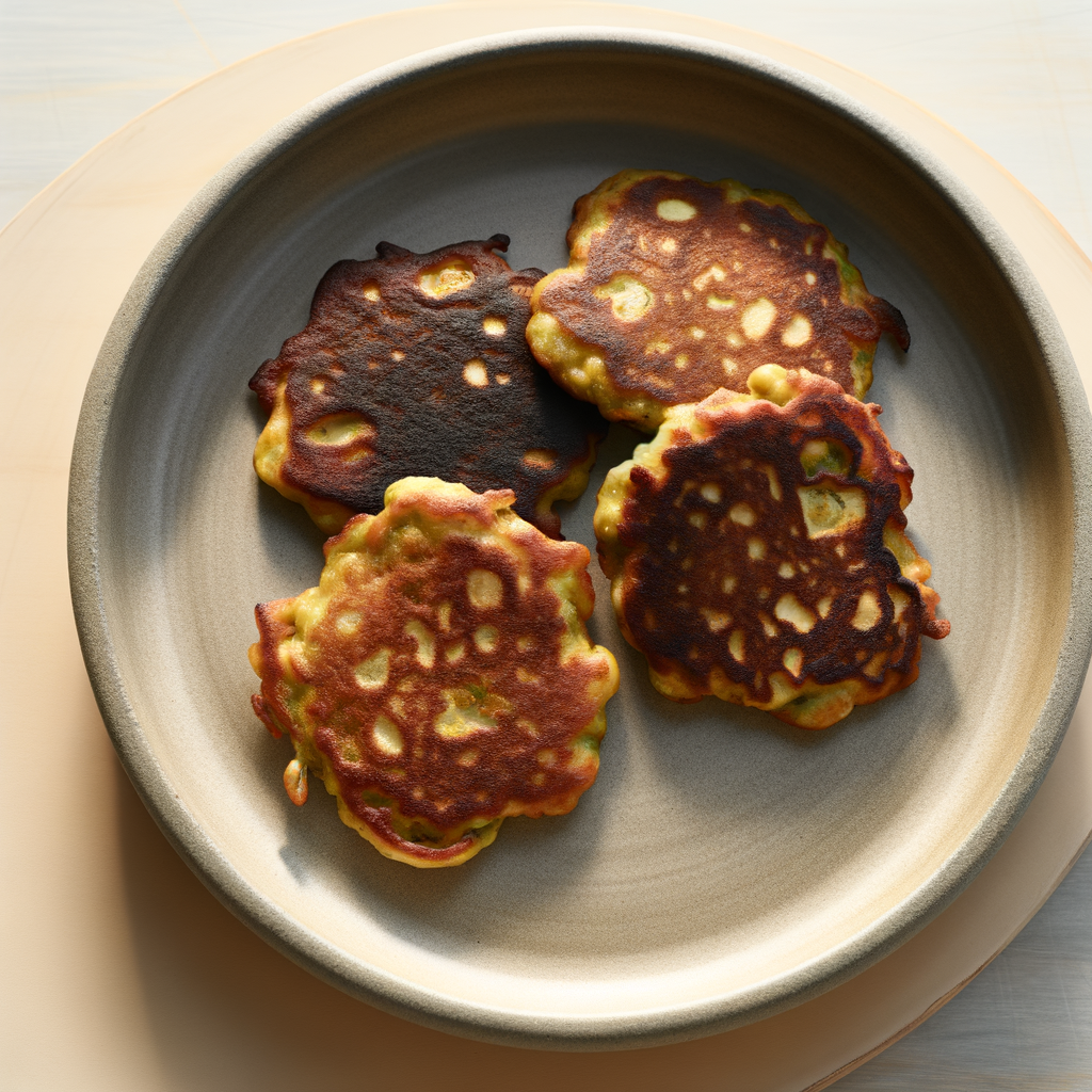 Air-Fried Apple-Pea Protein Fritters