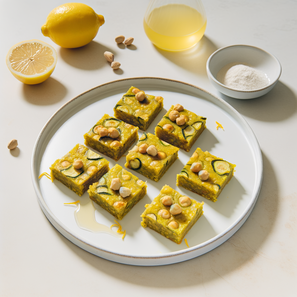 Lemony Chickpea-Zucchini Air-Fried Dessert Bars