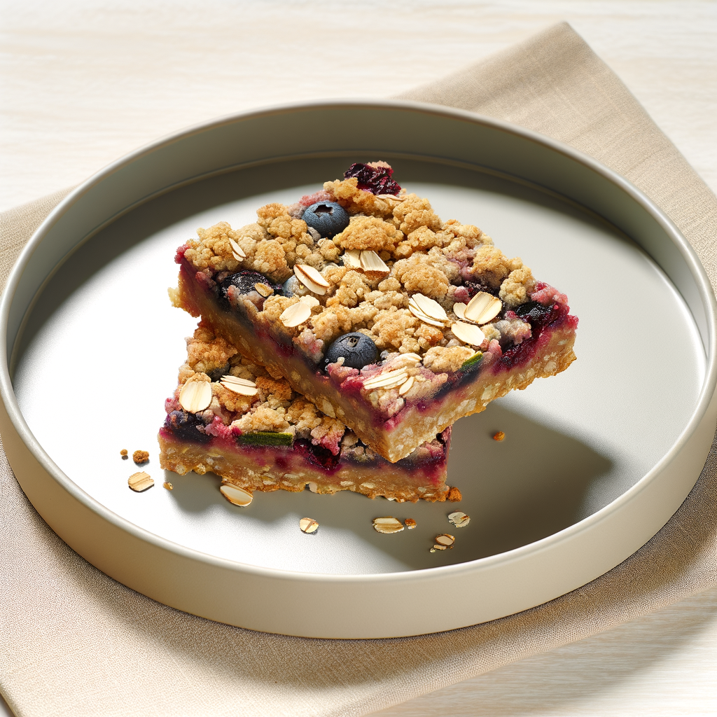 Air Fryer Berry & Zucchini Protein Crumble Bars