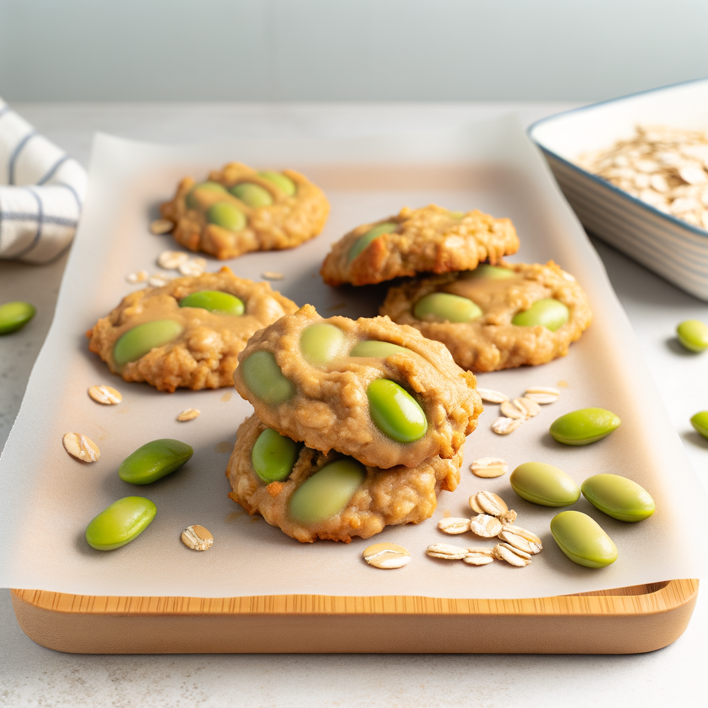 Edamame-Peanut Butter Air-Fried Protein Cookies
