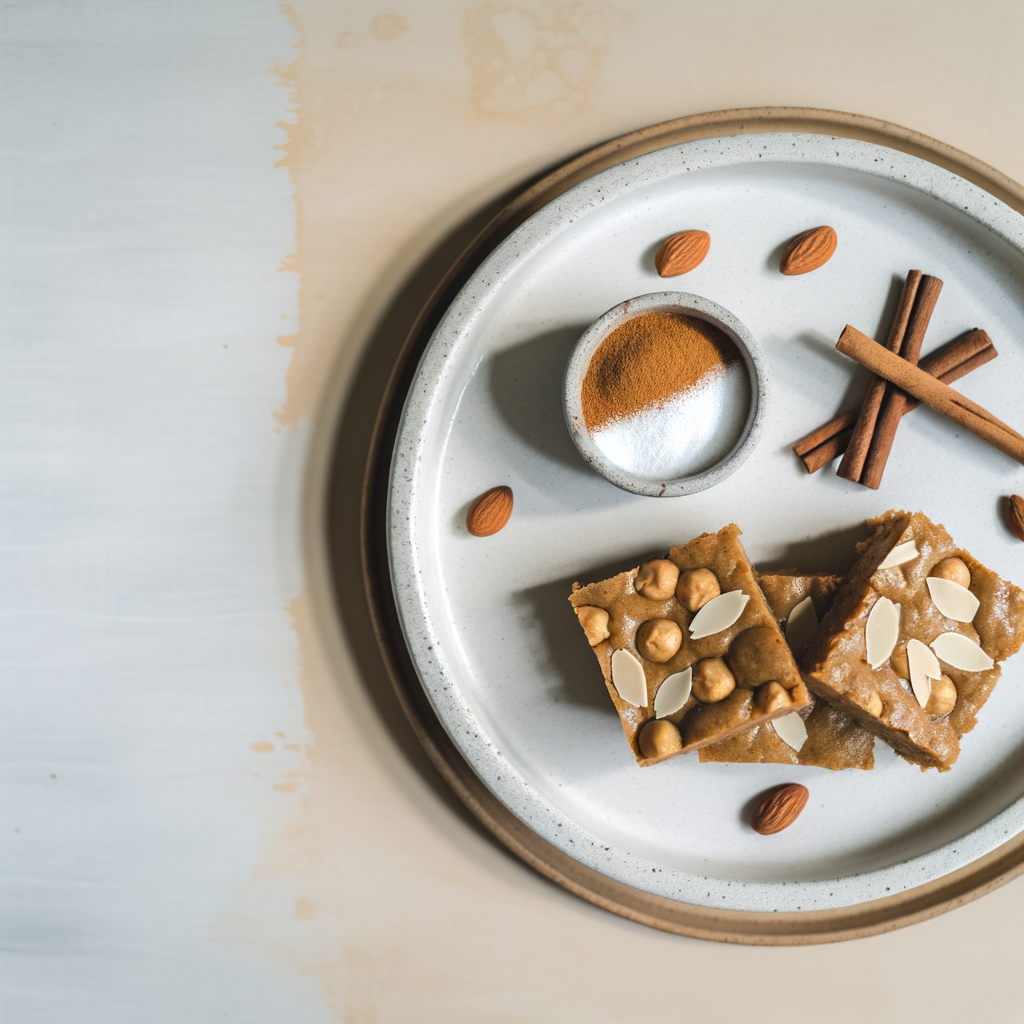 Cinnamon Chickpea Protein Blondies