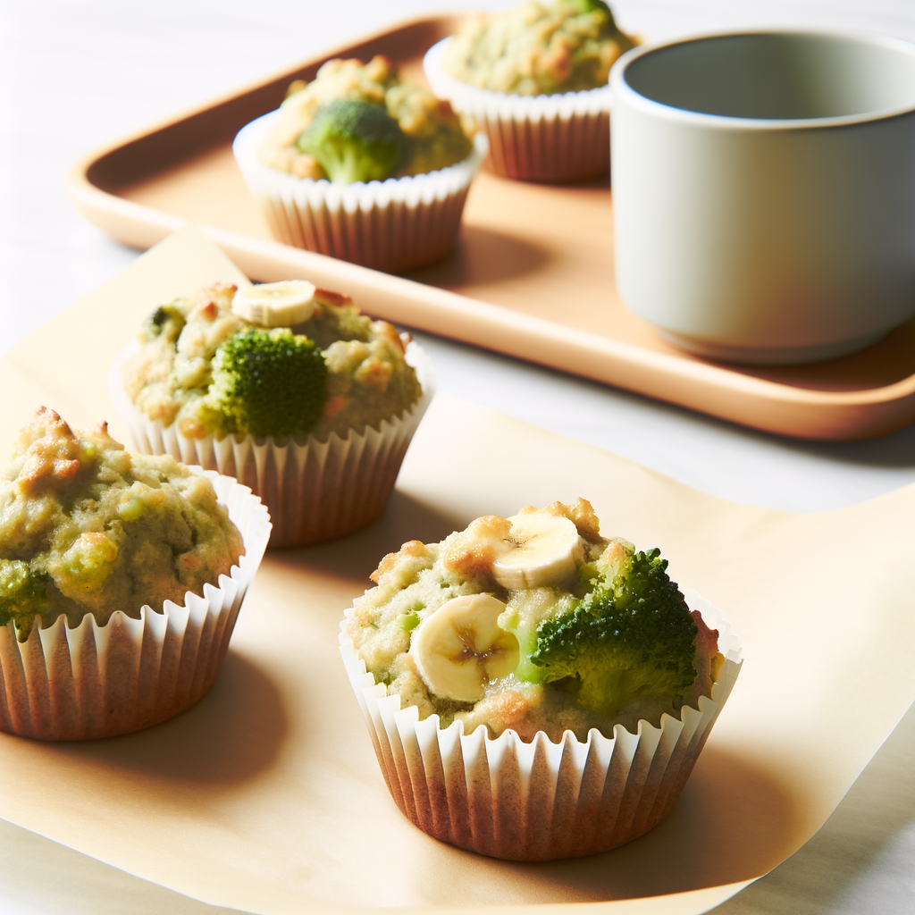 Air-Fried Banana-Broccoli Protein Muffins