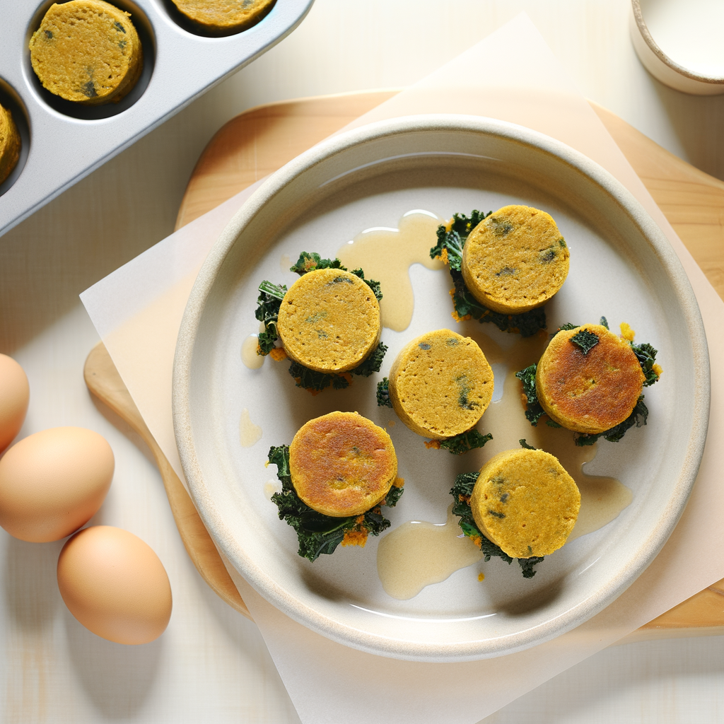 Pumpkin Kale Protein Mini Cakes