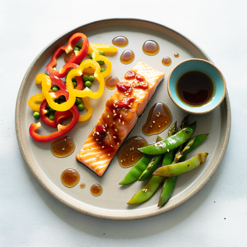 Honey Sriracha Salmon & Rainbow Veggies Sheet