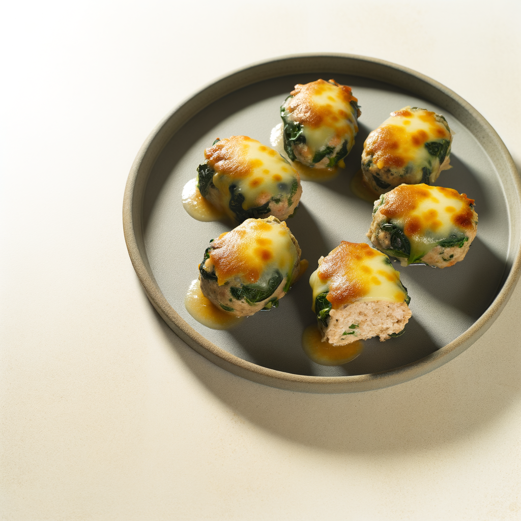 Cheesy Turkey & Spinach Mini Meatloaves