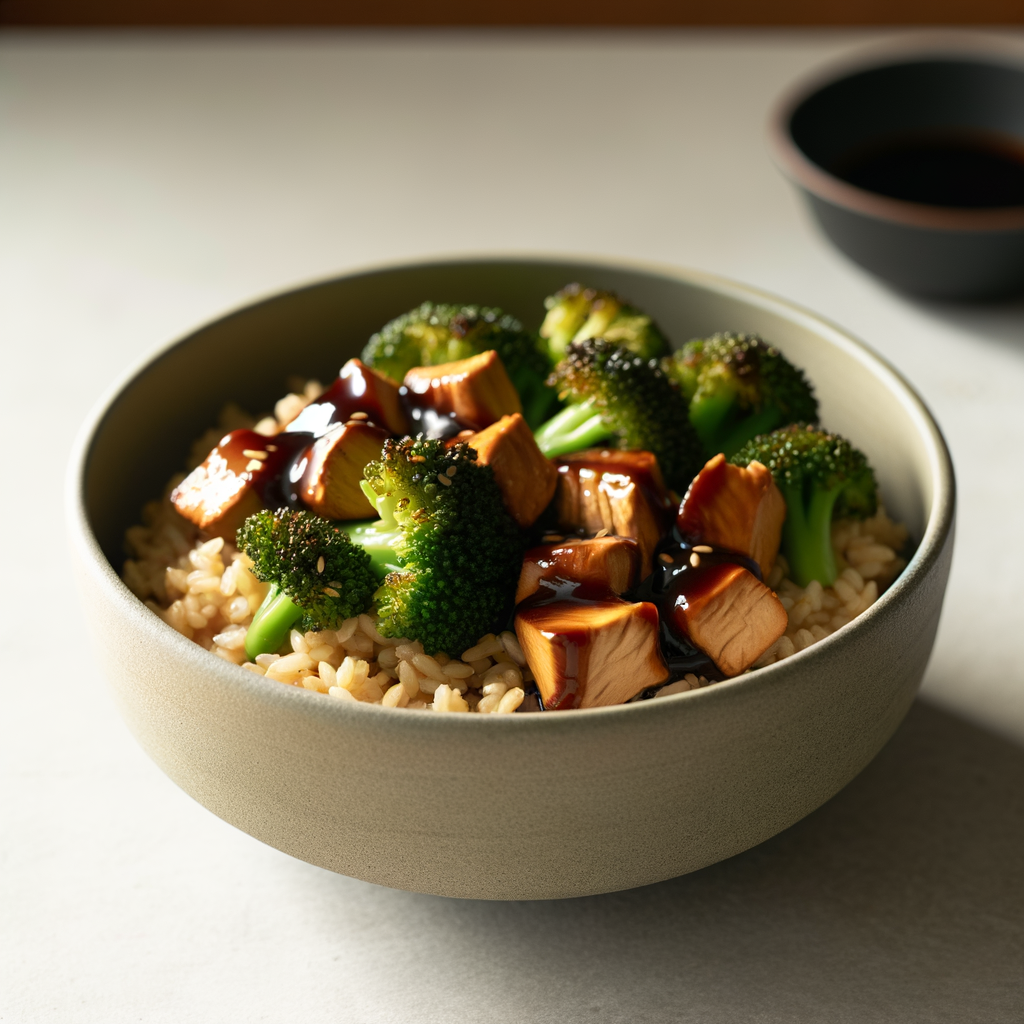 Air Fryer Teriyaki Chicken & Broccoli Power Bowls