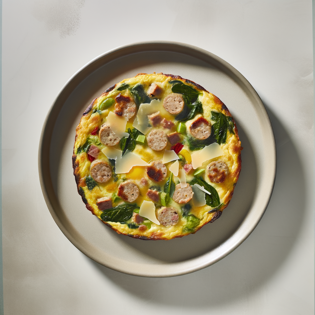 Italian Turkey Sausage & Veggie Air Fryer Frittata