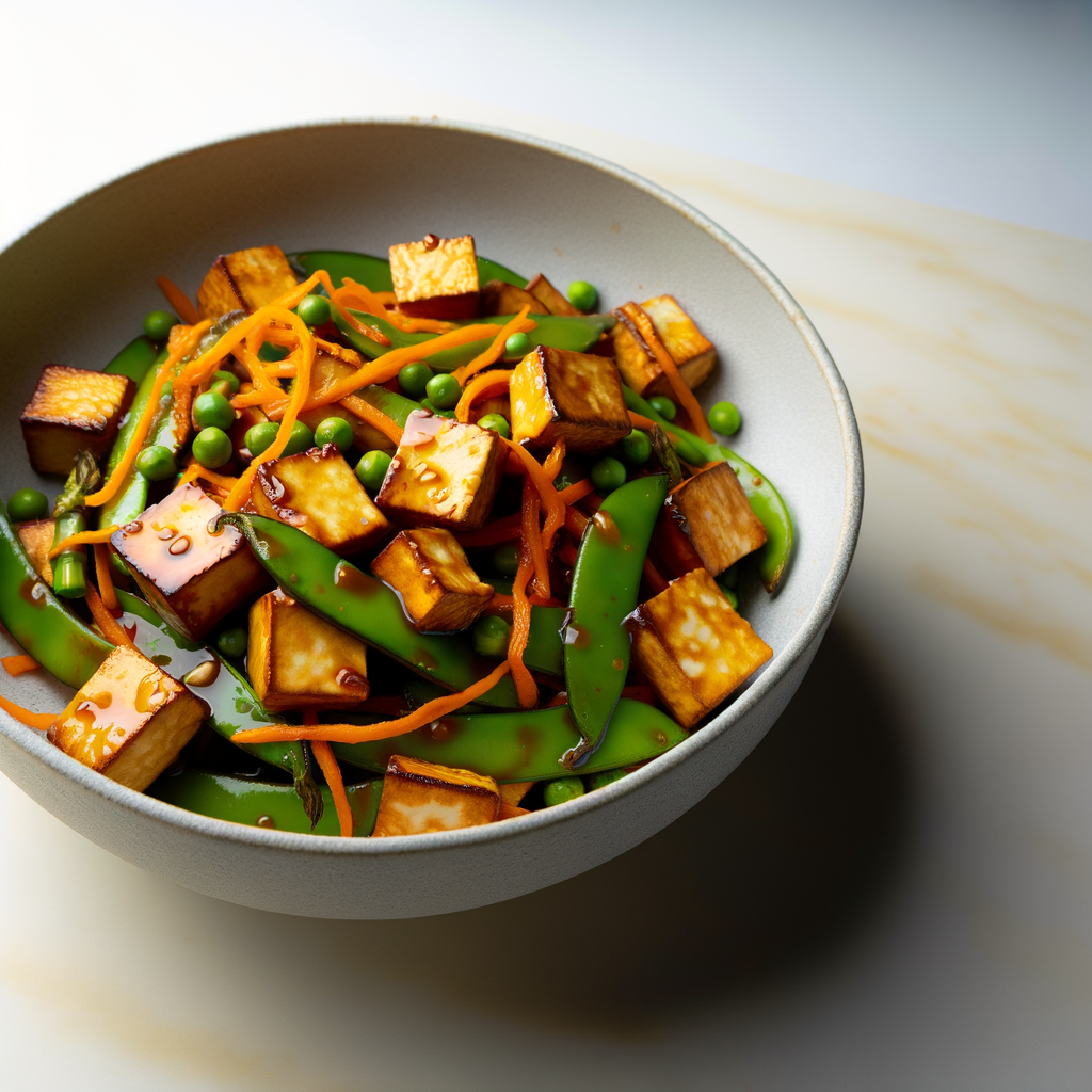 Crispy Tofu & Snap Pea Air Fryer Stir Fry
