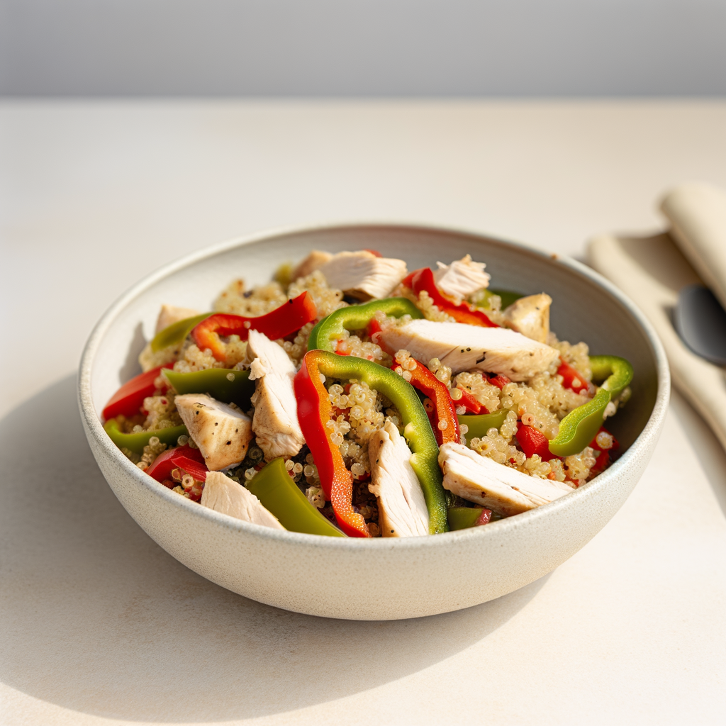 Southwest Air Fried Quinoa & Chicken Salad