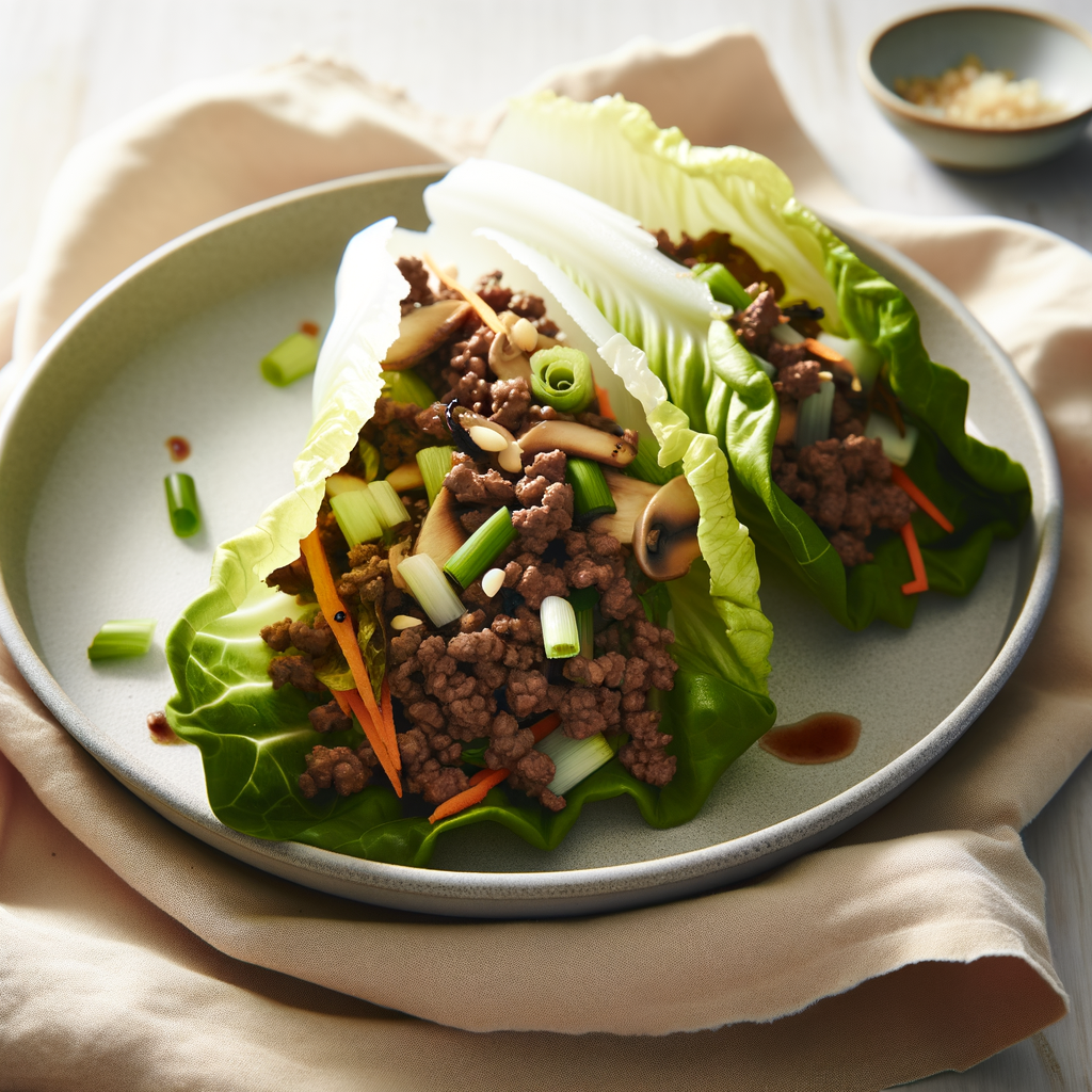 Ginger-Soy Air Fryer Beef & Veggie Lettuce Boats