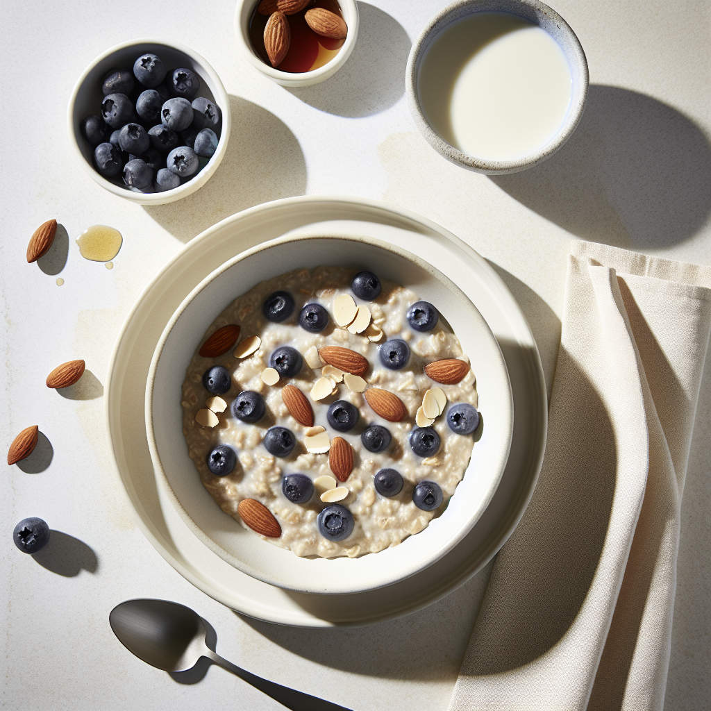 Blueberry Almond Breakfast Pudding