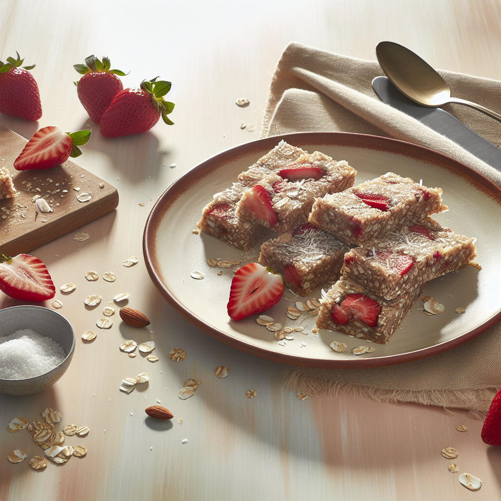 Strawberry Coconut Chia Crisp Bars