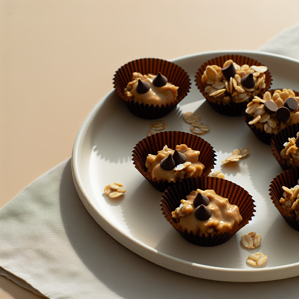 No-Bake Peanut Butter Oatmeal Crunch Cups
