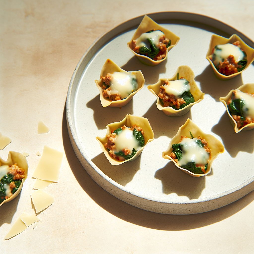 Hidden Spinach Mini Lasagna Cups