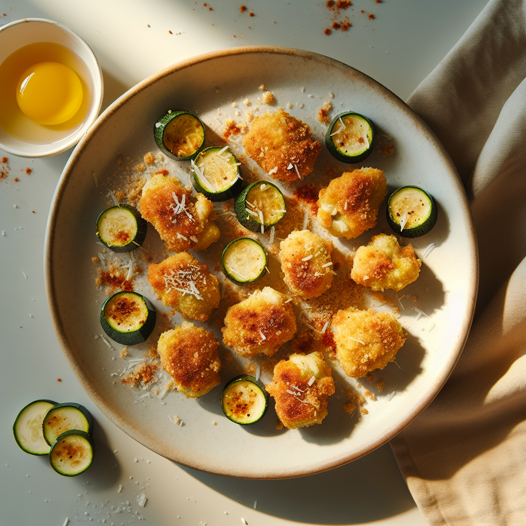 Crispy Oven-Baked Zucchini & Chicken Nuggets