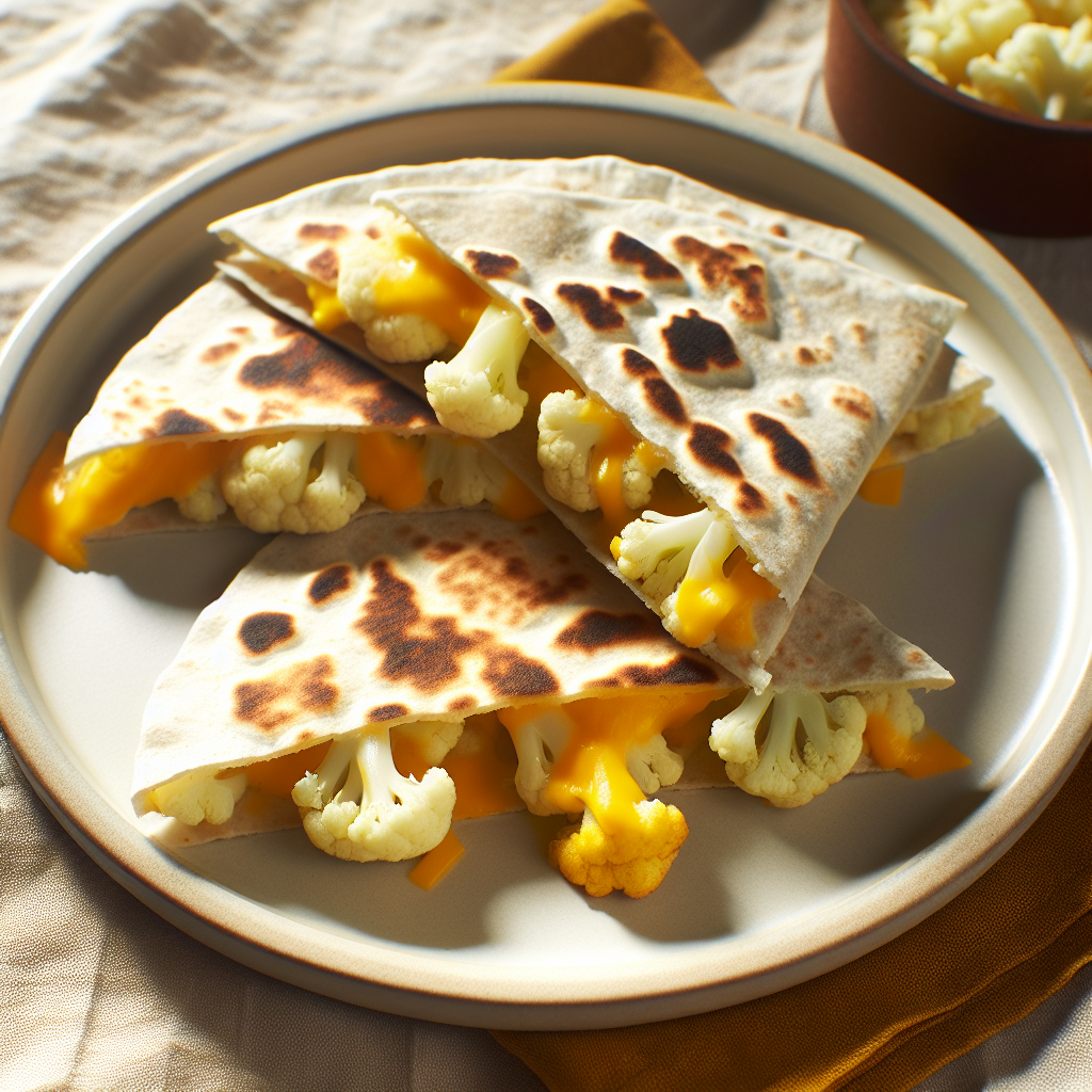 Cheesy Hidden Cauliflower Quesadillas