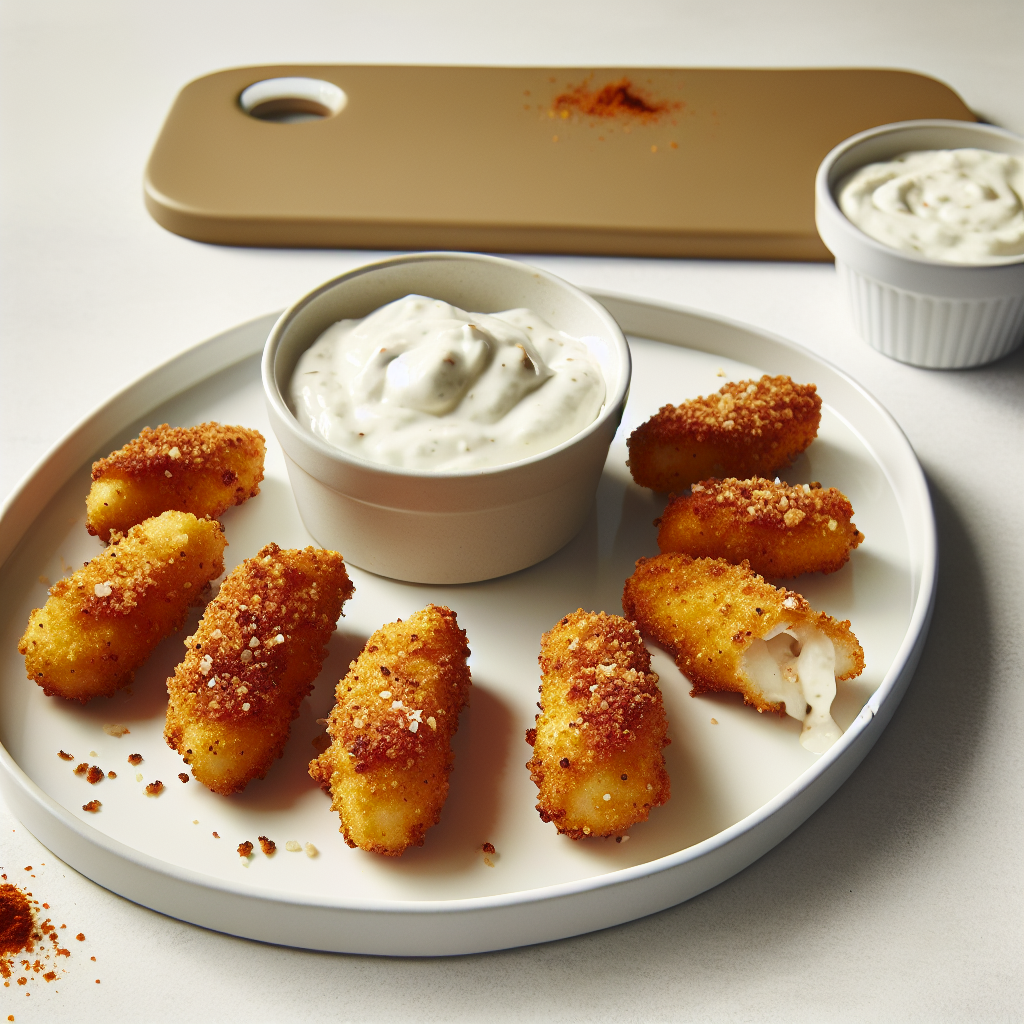 Crispy Baked Cod Nuggets with Yogurt Ranch Dip