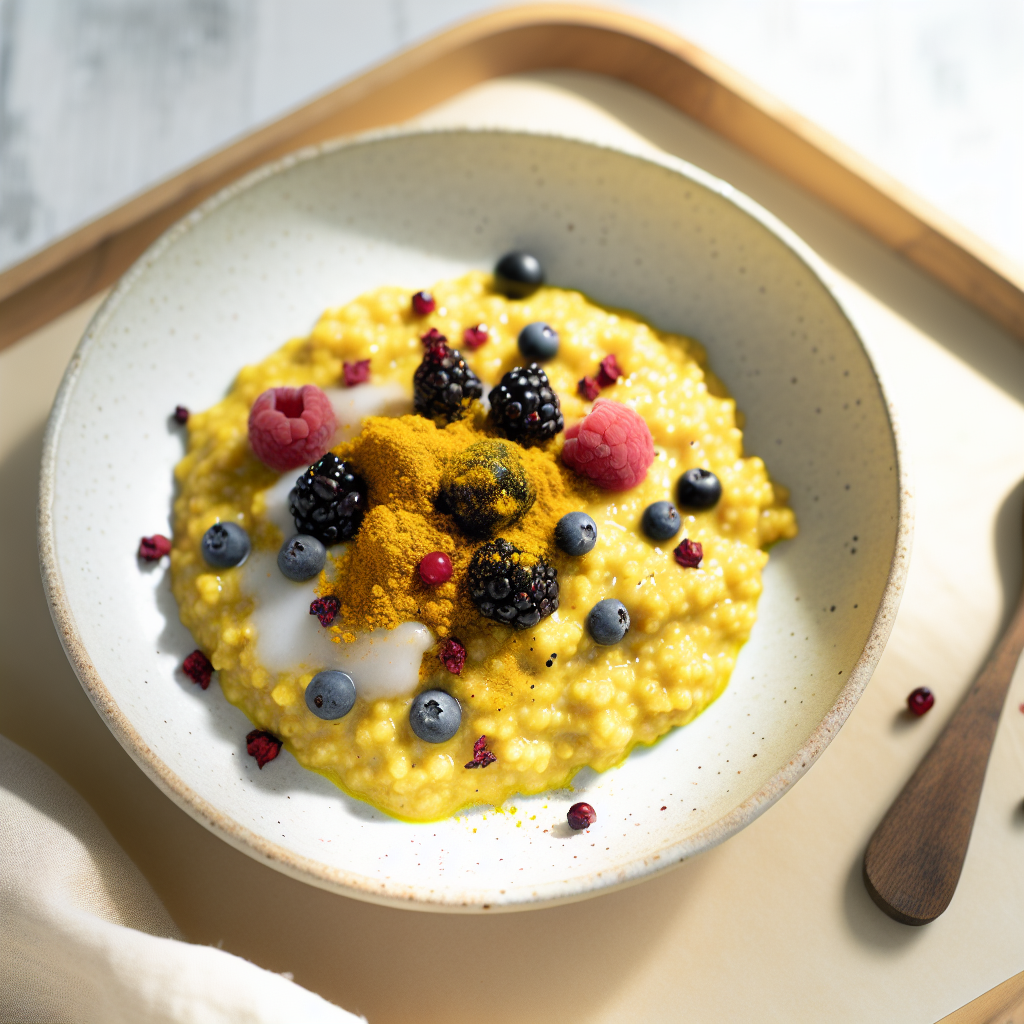 Golden Turmeric Millet Breakfast Bowl