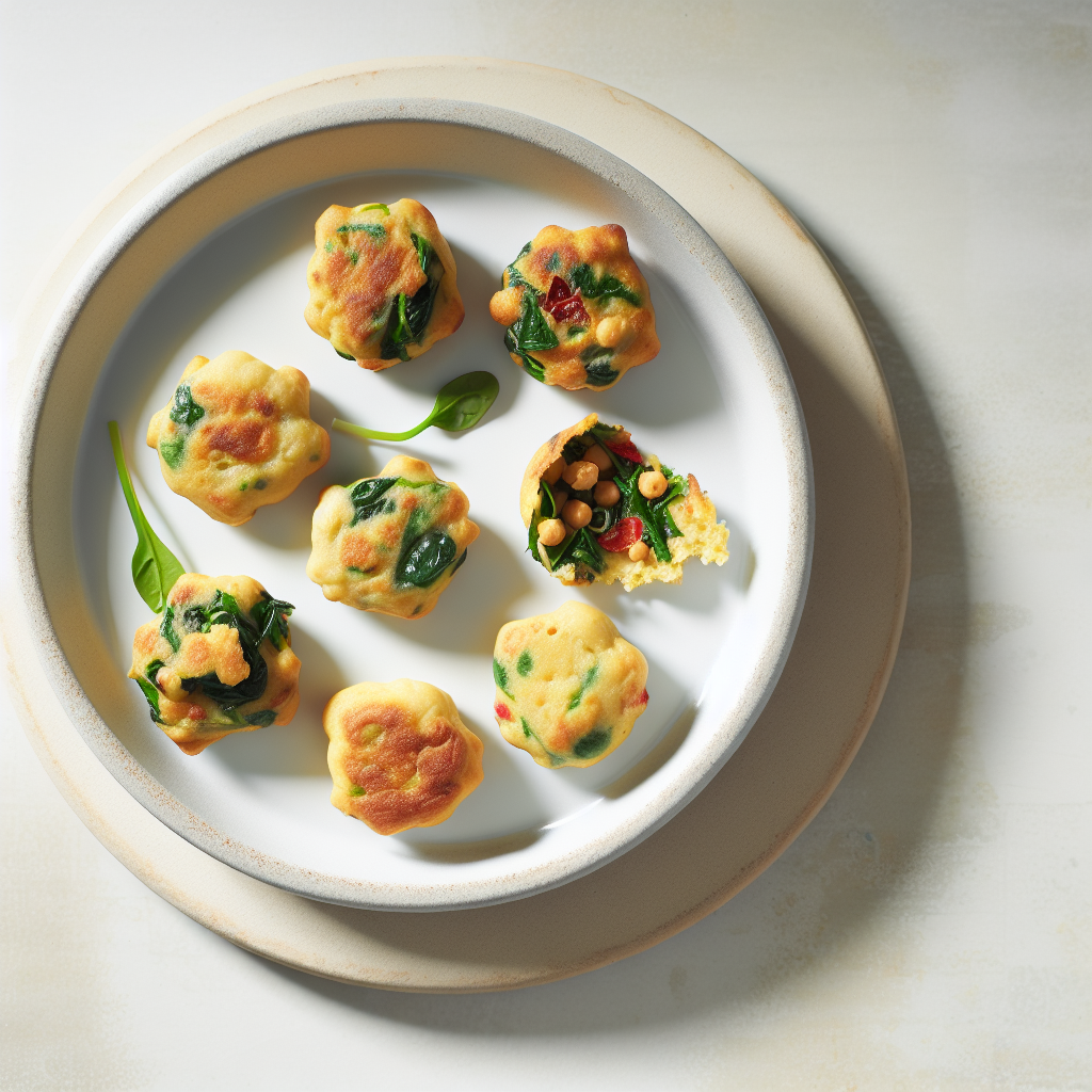 Savory Chickpea Flour Mini Omelettes