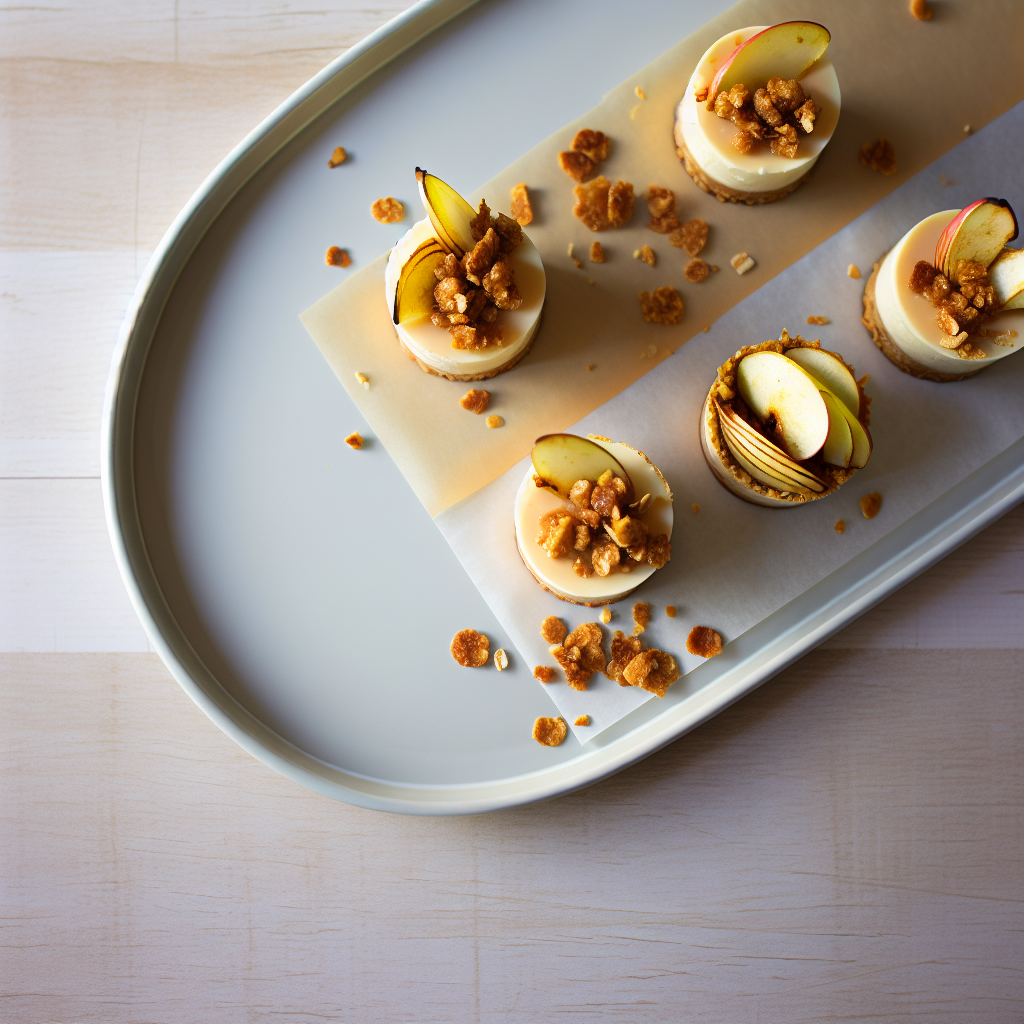 Roasted Apple 'Cheesecake' Cups with Maple Oat Crumb