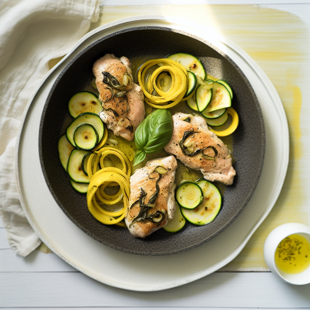 Lemon-Basil Chicken Skillet with Summer Squash