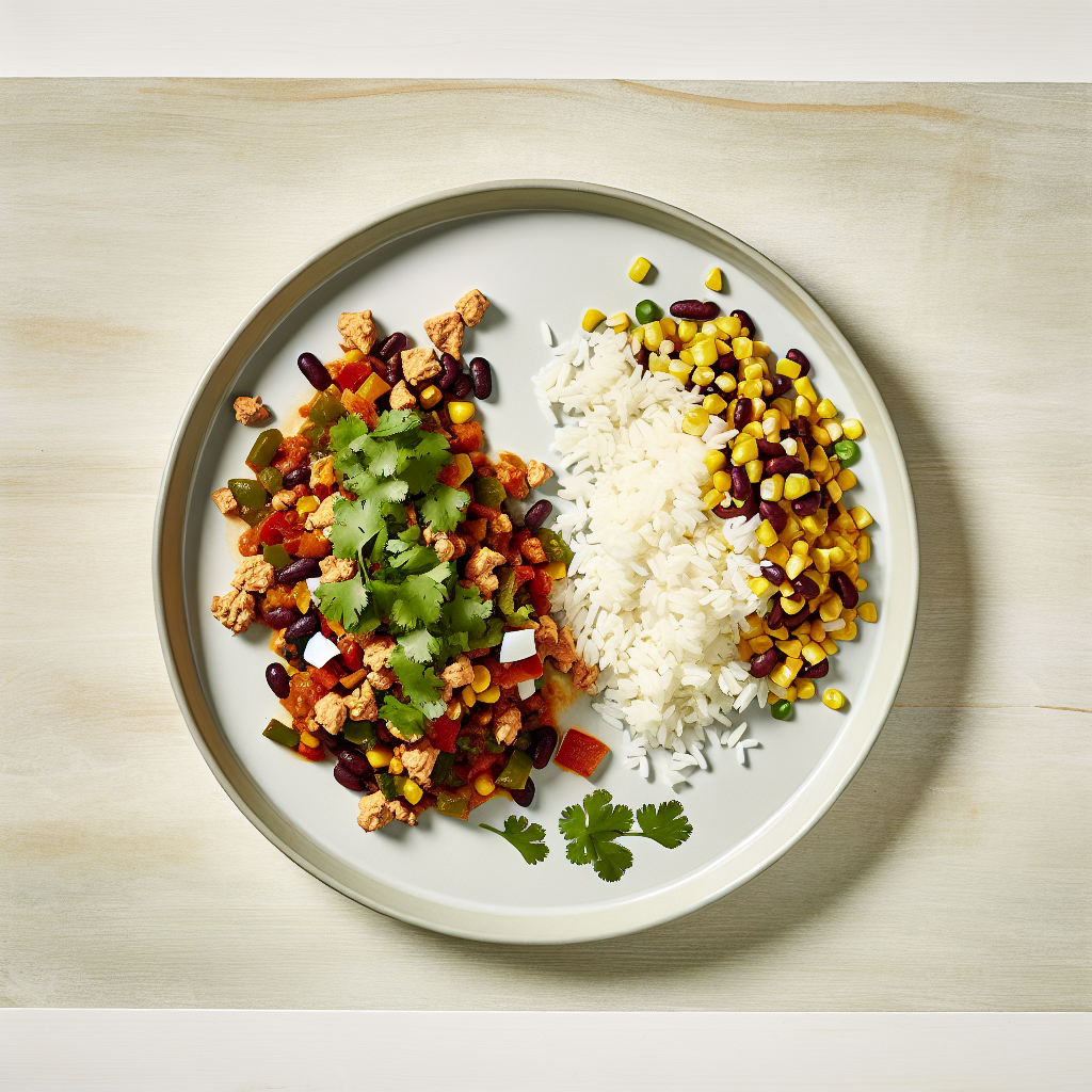 Southwest Turkey & Veggie Skillet with Cilantro-Lime Rice