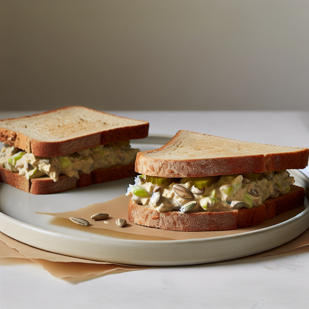 Hearty Sunflower Seed 'Tuna' Salad Sandwich