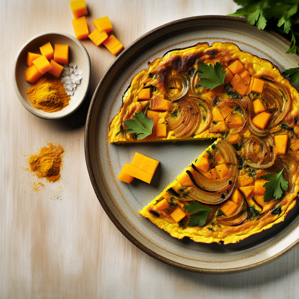 Caramelized Onion & Butternut Squash Frittata (Egg-Free)