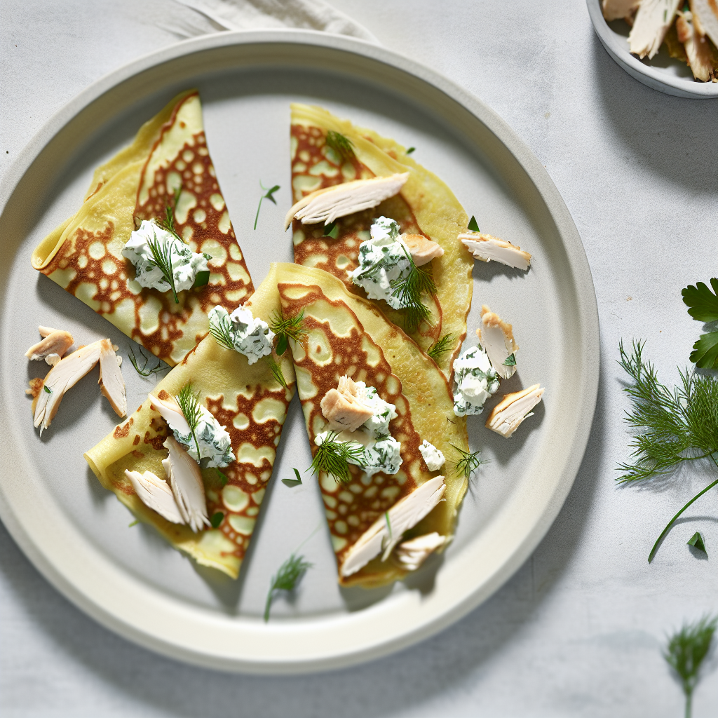 Ricotta & Herb Chicken Breakfast Crepes