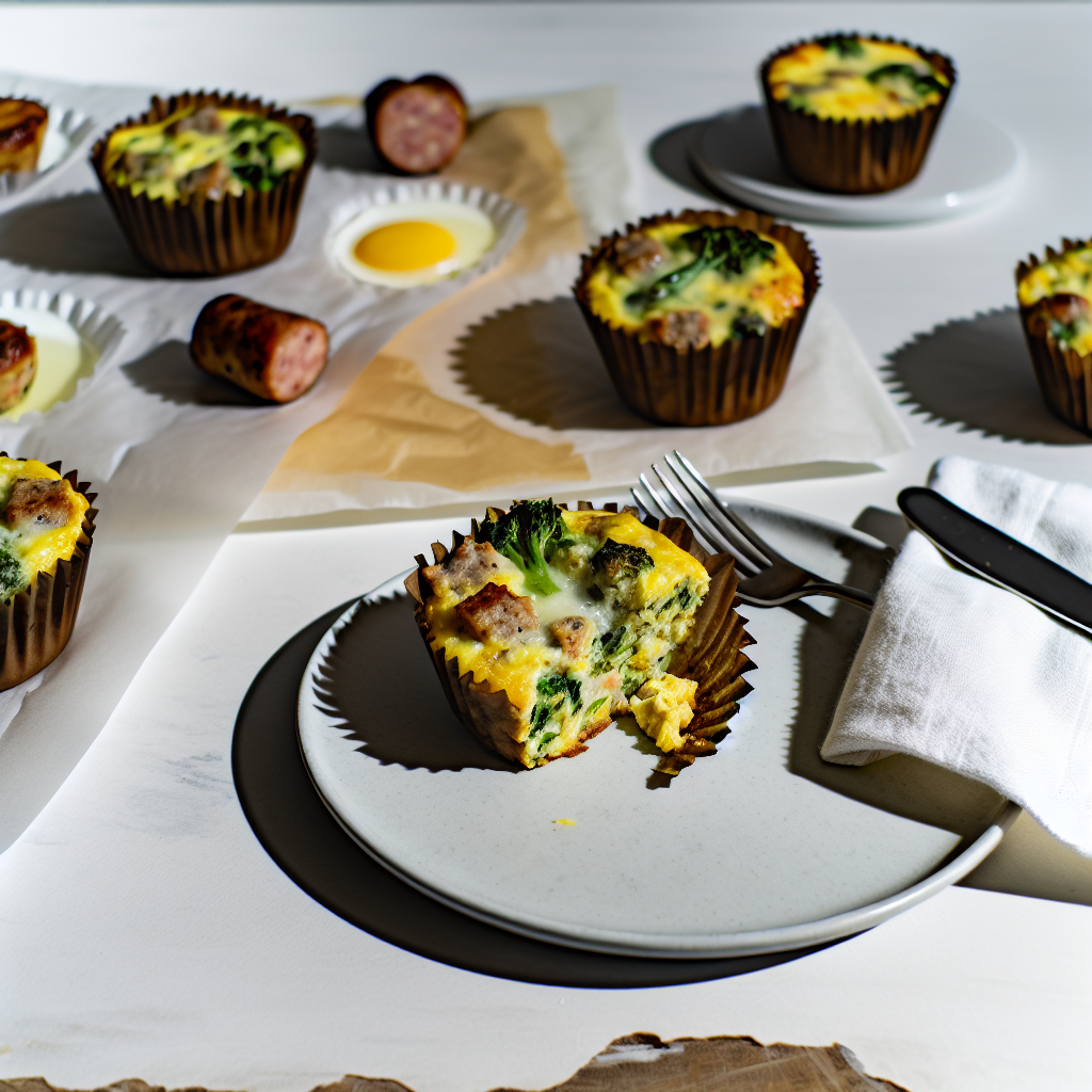 Sausage & Broccoli Rabe Frittata Muffins