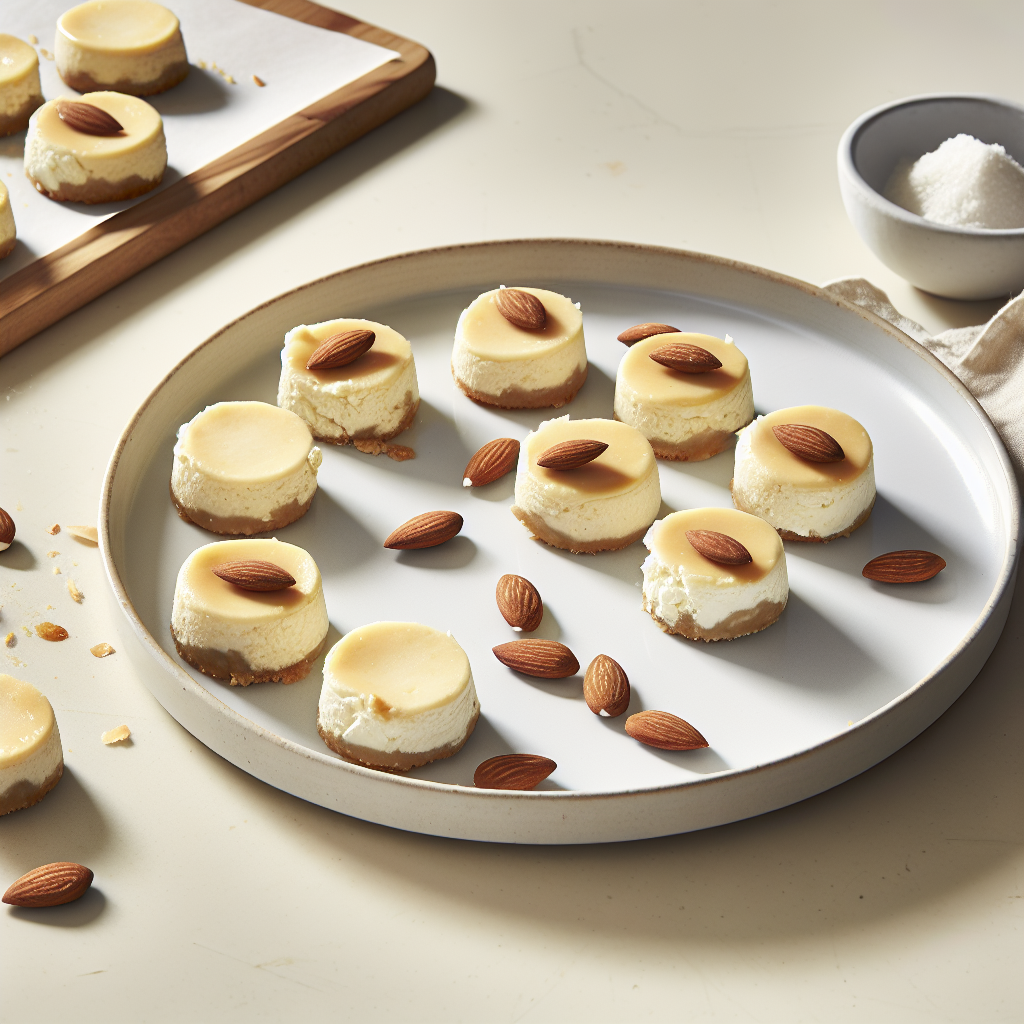 Vanilla Almond Protein Cheesecake Bites