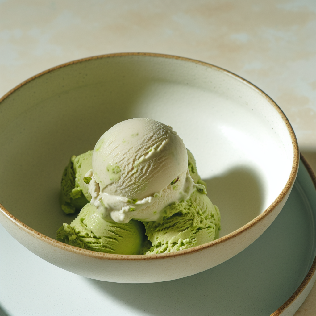 Matcha Vanilla Protein Ice Cream (No Churn)