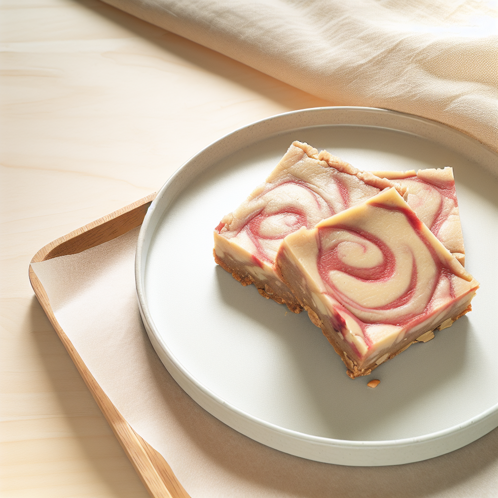 Strawberry Cheesecake Protein Swirl Bars