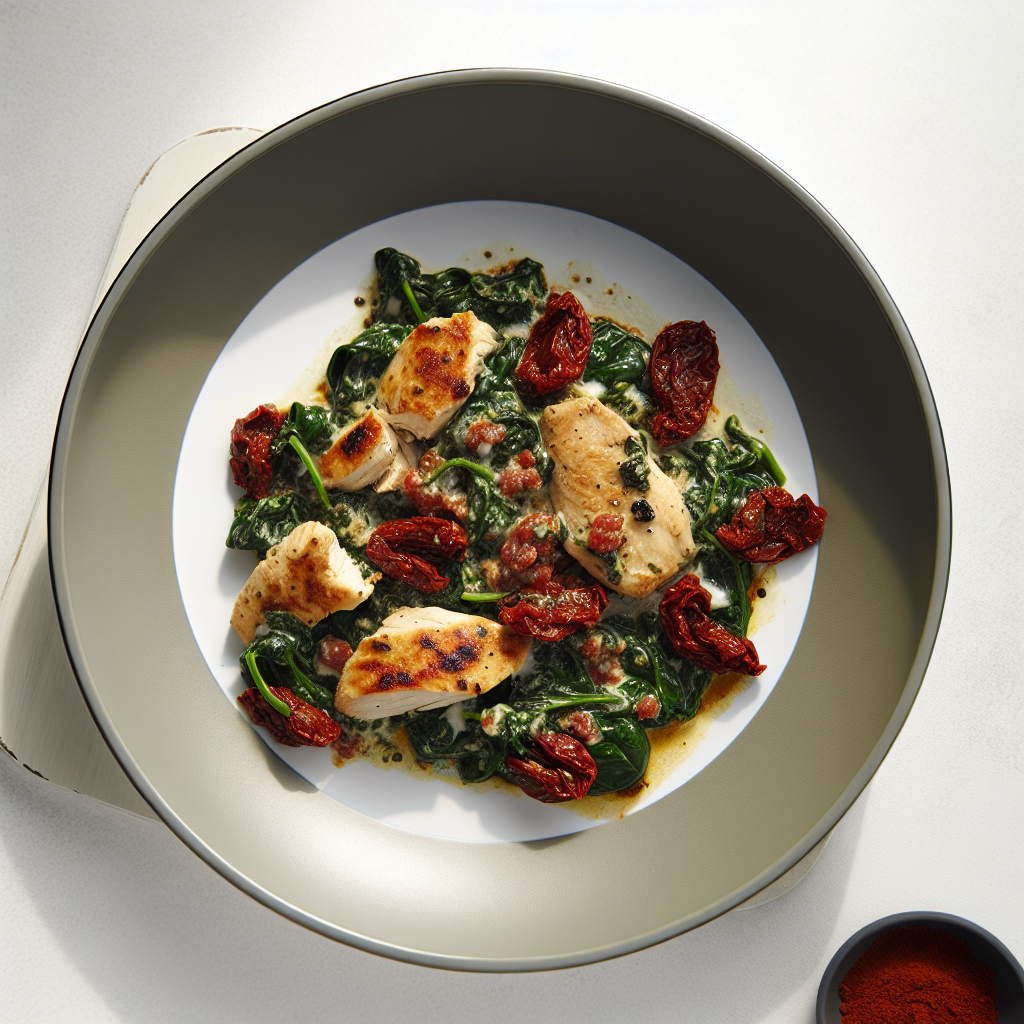 Sundried Tomato & Spinach Chicken Skillet