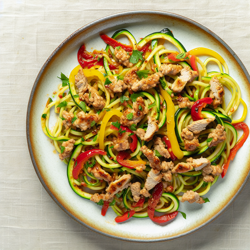 Spicy Cajun Turkey Zoodle Skillet
