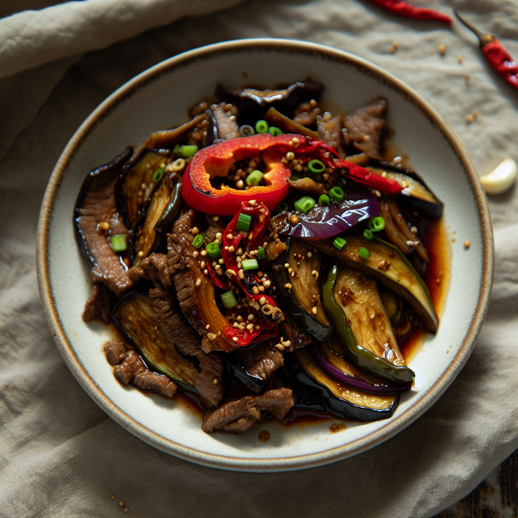 Szechuan Pepper Steak & Eggplant Stir-Fry