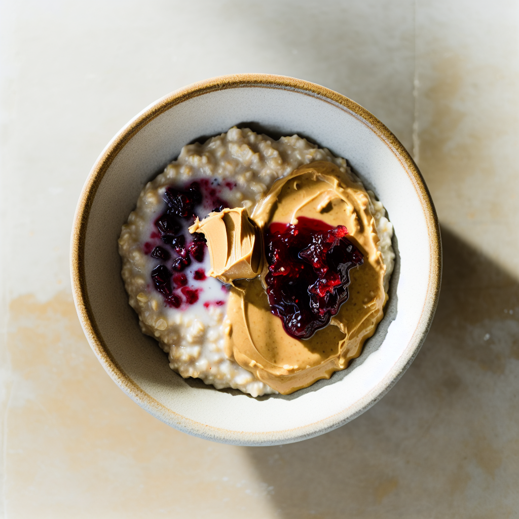 Peanut Butter & Jelly Steel Cut Oatmeal