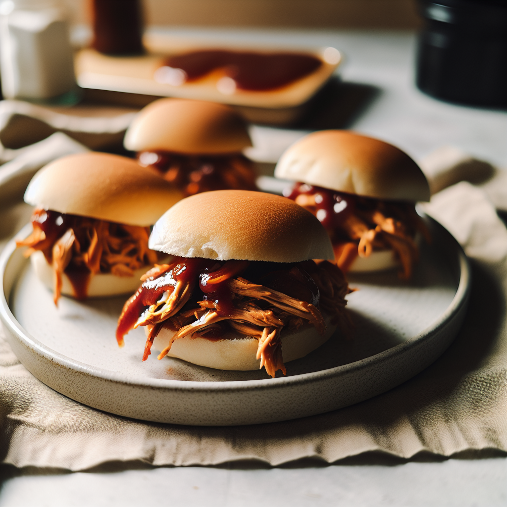 Sweet & Smoky BBQ Pulled Chicken Sandwiches