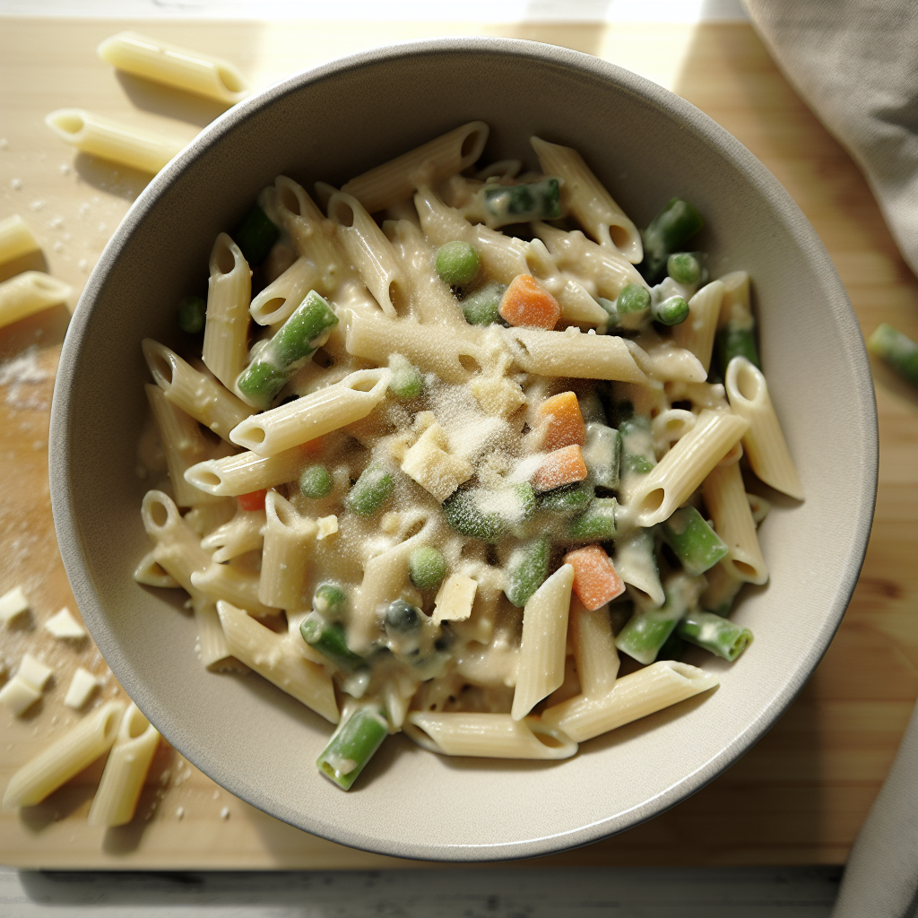Instant Pot Veggie-Loaded Alfredo Penne