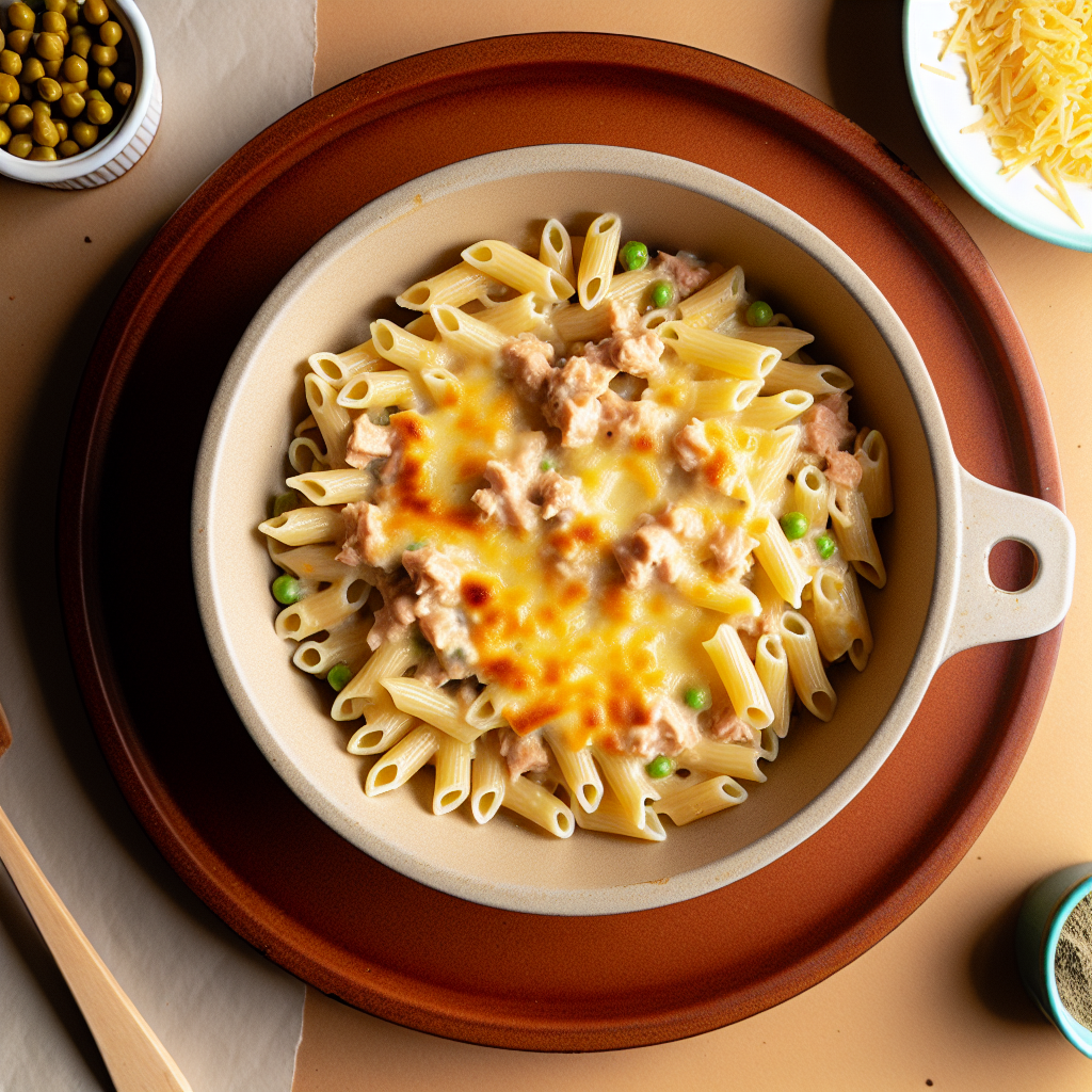One-Pot Cheesy Tuna Pasta Bake