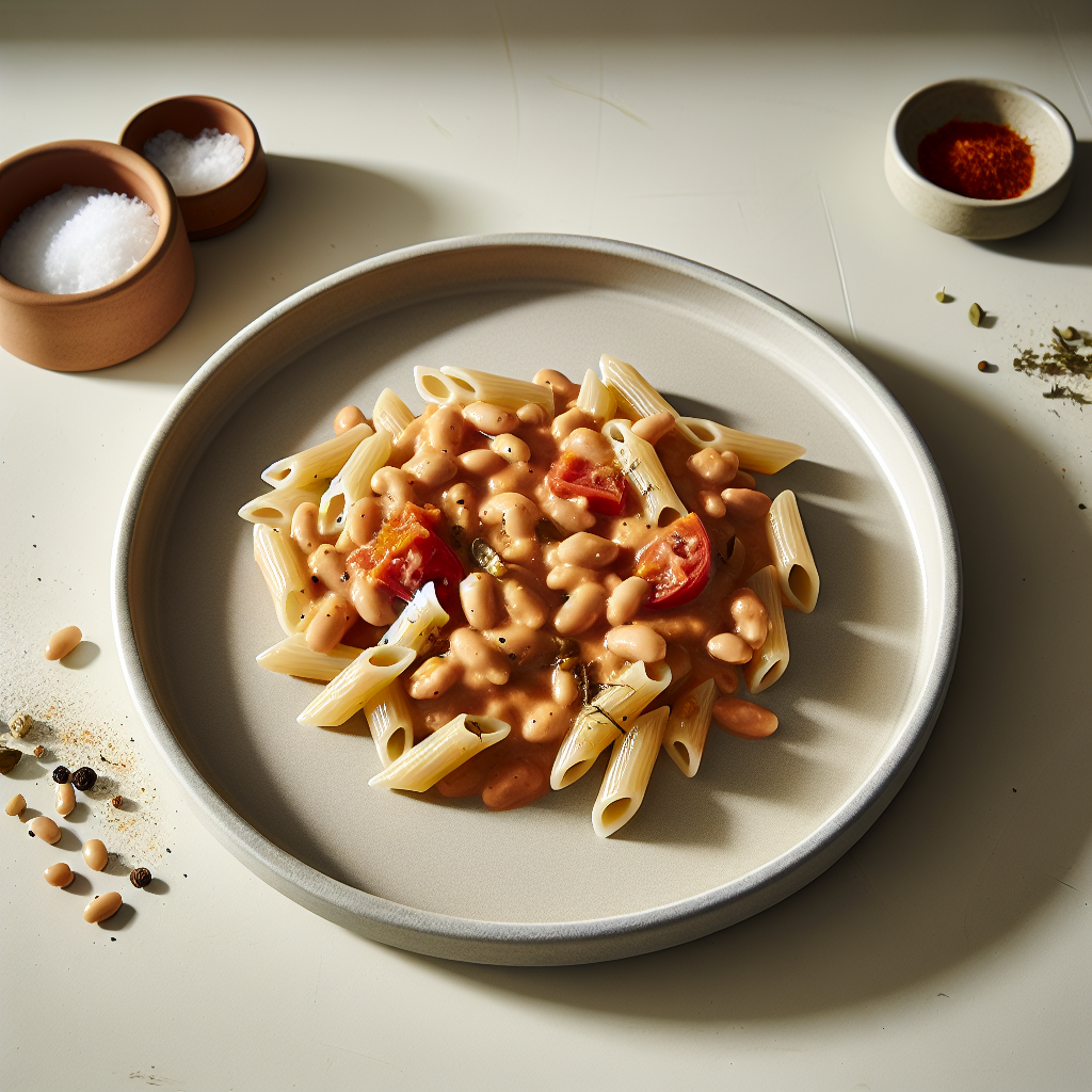 Creamy Tomato & White Bean Pasta