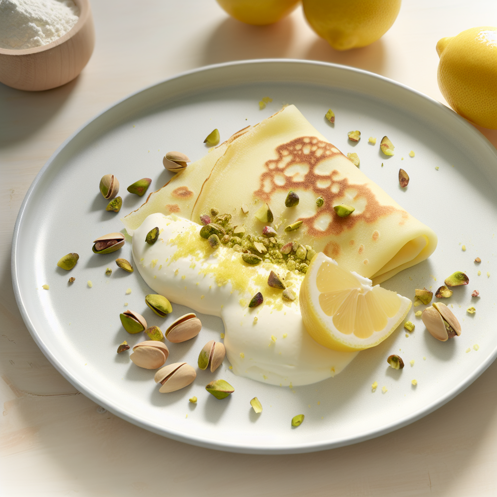 Lemon Ricotta & Pistachio Keto Crepes