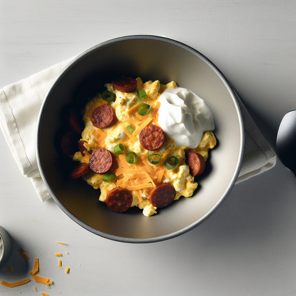 Keto Chorizo & Cheddar Breakfast Skillet