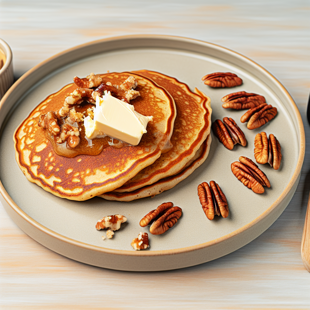 Nutty Pecan & Cinnamon Keto Pancakes with Maple Butter