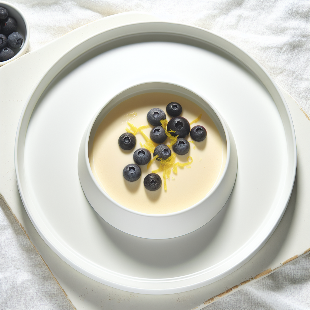 Keto Lemon Blueberry Panna Cotta