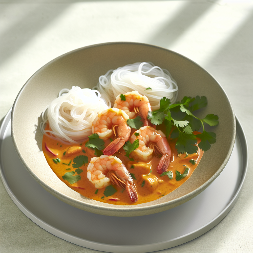 Thai Coconut Curry Shrimp with Shirataki Noodles